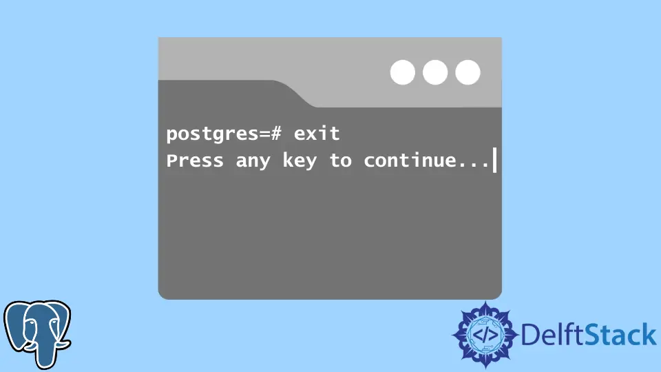 How to Exit From the Command Line Utility in PostgreSQL