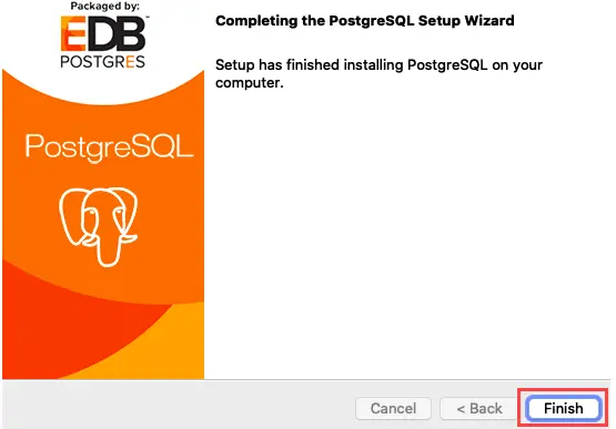 install and start postgresql server on mac - image two