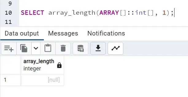 PostgreSQL Array Length - Example 2