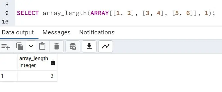 PostgreSQL Array Length - Example 4 Query 1