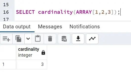 Cardinalidad de PostgreSQL - Ejemplo 1