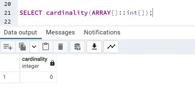 PostgreSQL Cardinality - Example 2