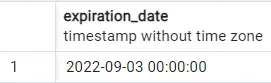 PostgreSQL DATEADD - 出力 12