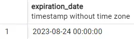 PostgreSQL DATEADD - 출력 9