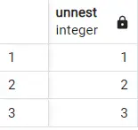 postresql でアンネスト - 出力 8