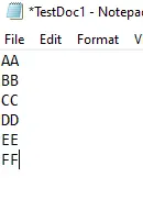 用於過濾的輸入文字檔案