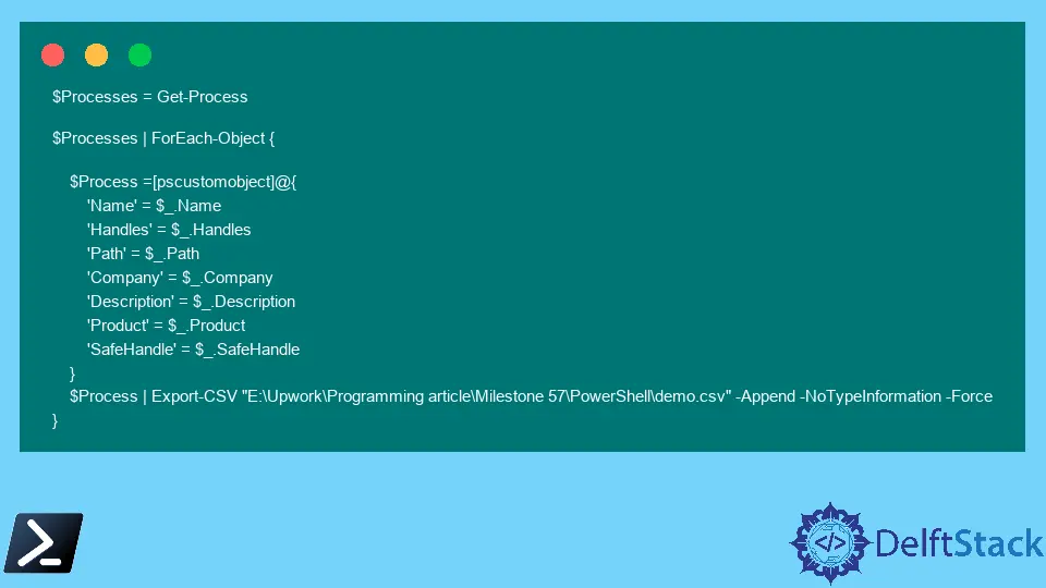 PowerShell ForEach Export-CSV