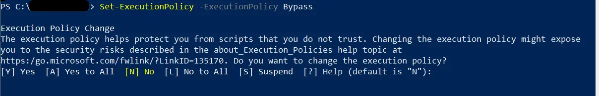 PowerShell Bypass ポリシー