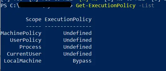 ExecutionPolicy 우회 목록