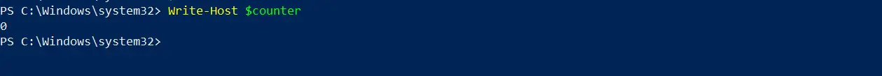contatore in powershell - contatore di base parte uno