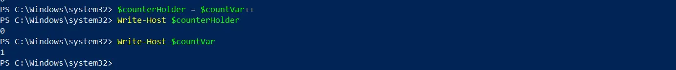 contatore in powershell - incrementazione post parte tre