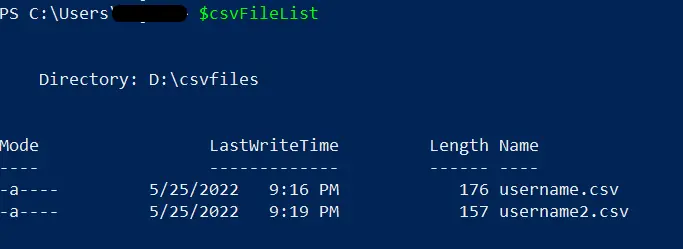 Filtern Sie die CSV-Dateien in PowerShell