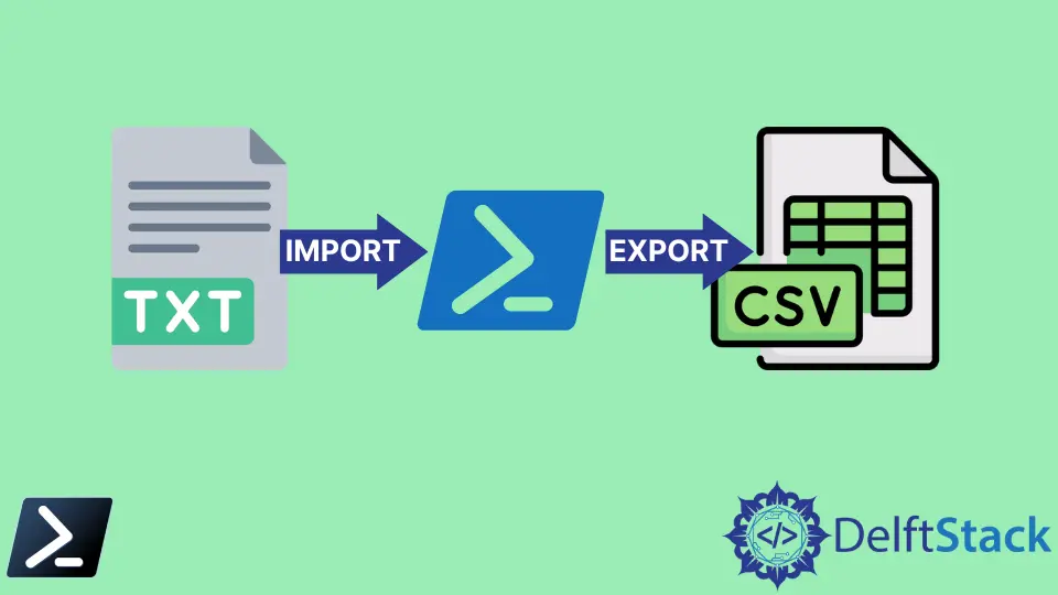 Importar archivo de texto y formatear y exportarlo a CSV en PowerShell