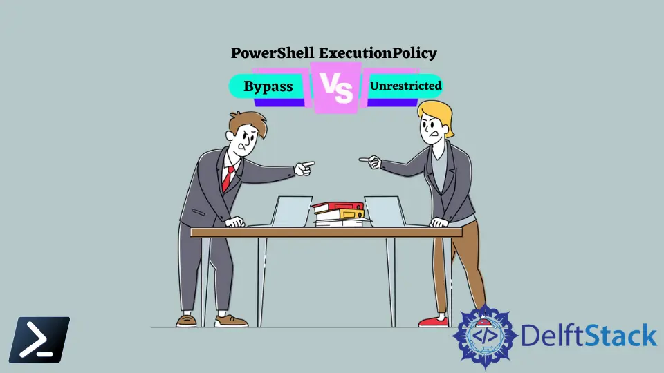 PowerShell での ExecutionPolicy Bypass と Unrestricted の比較