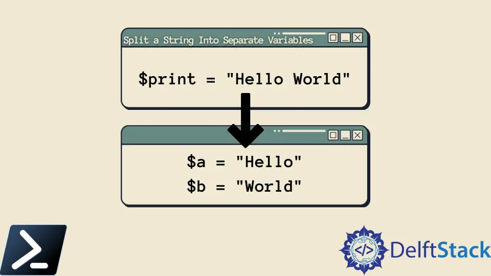 How to Split a String Into Separate Variables in PowerShell