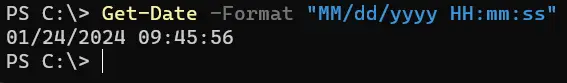 formater une date et une heure dans powershell - sortie 2