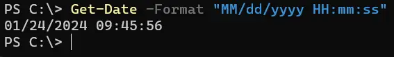 format a datetime in powershell - output 2