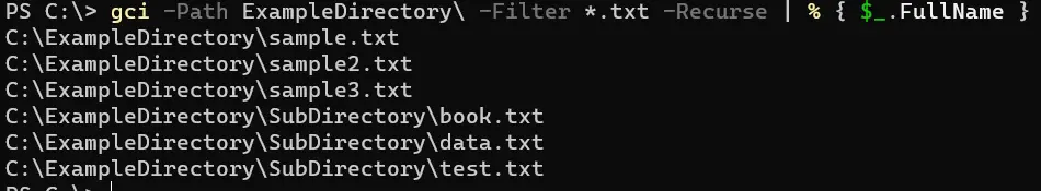 PowerShell でファイルのフルパスを取得する - 出力 8