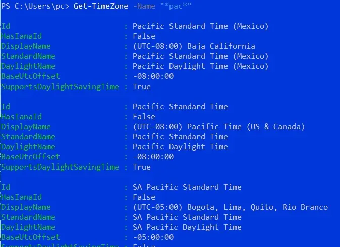 How to Display Current Time Zone in PowerShell