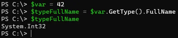 ottieni tipo powershell - uscita 4