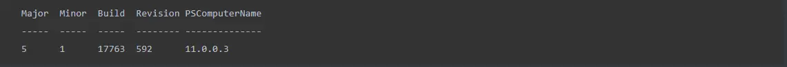 Usa la proprietà $PSVersionTable.PSVersion per ottenere la versione di PowerShell