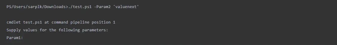 parâmetros obrigatórios na função do powershell
