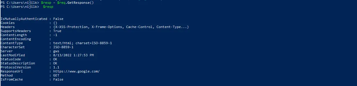 Invoke WebRequest in PowerShell 2.0 - Output 2