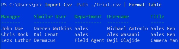 PowerShell Format-Table