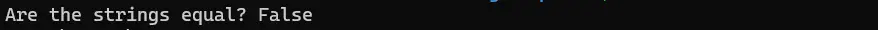 区分大小写的字符串比较 - Equals() 方法