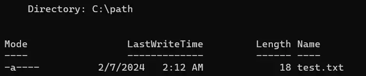powershell criar arquivo de texto - saída 1
