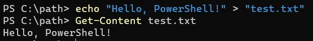 powershell criar arquivo de texto - saída 4