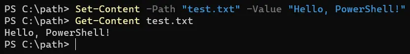 powershell criar arquivo de texto - saída 6