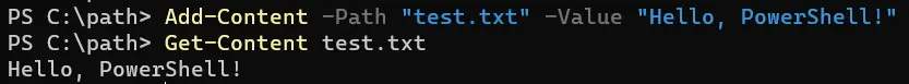powershell criar arquivo de texto - saída 9