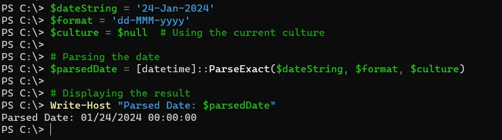 analisi precisa della data e dell&rsquo;ora di powershell - output 1