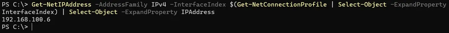 powershell get ip address - output 2