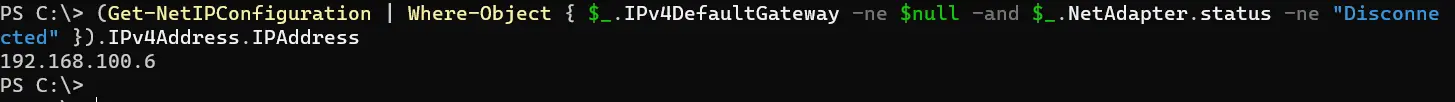 powershell get ip address - output 3