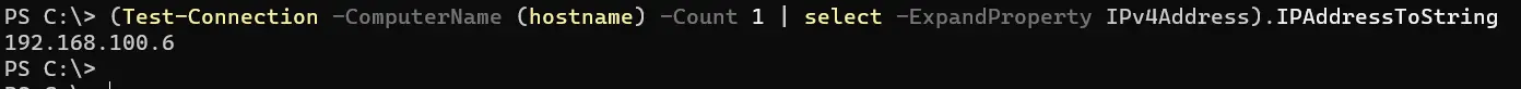 powershell ottieni indirizzo ip - output 6