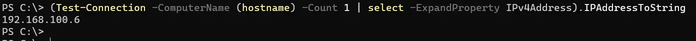 powershell get ip address - output 6