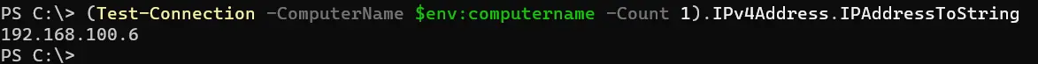 powershell get ip address - output 7