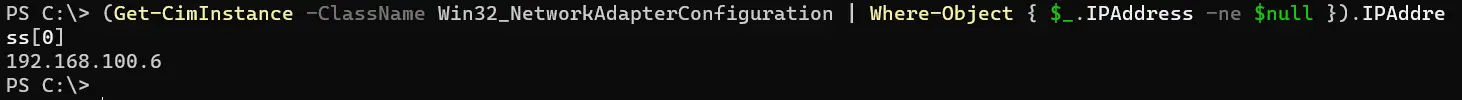 powershell ottieni indirizzo ip - output 8