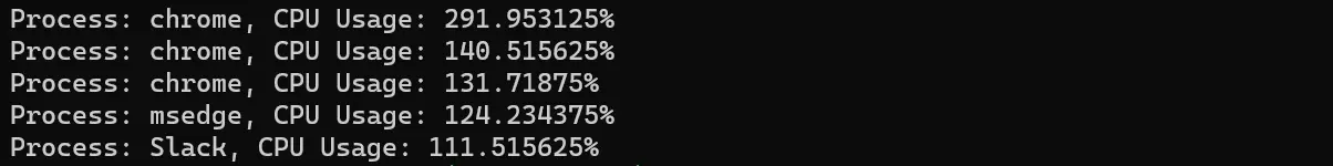percentagem de memória do powershell