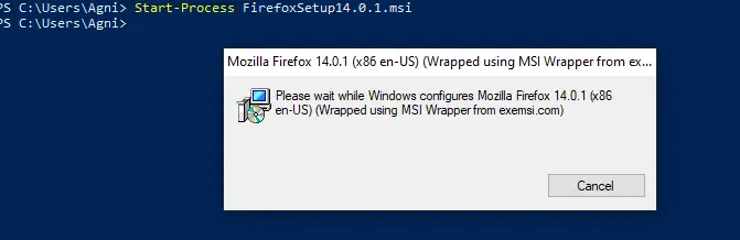 powershell install msi