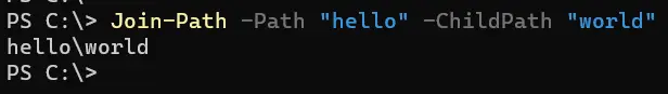 powershell 连接路径 - 输出 1
