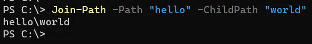 powershell join path - output 1