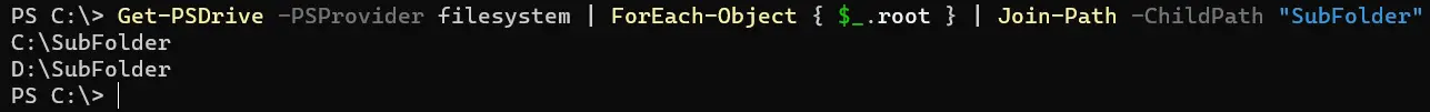 powershell 连接路径 - 输出 4