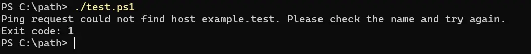 powershell lastexitcode - saída 4