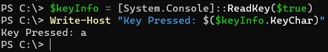powershell premi un tasto qualsiasi per continuare - output 1