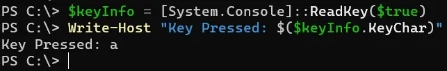 powershell press any key to continue - output 1