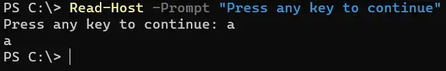 powershell press any key to continue - output 4