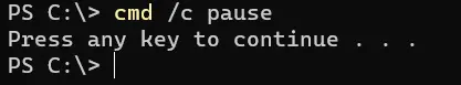 powershell premi un tasto per continuare - output 5